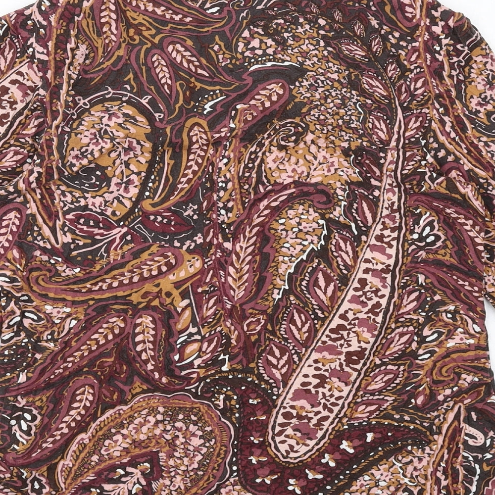 Womens UK Size 10 Classic Multicoloured Basic Blouse