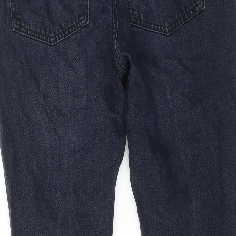 Topshop Womens Blue Cotton Tapered Jeans Size 30 in L30 in Regular Zip