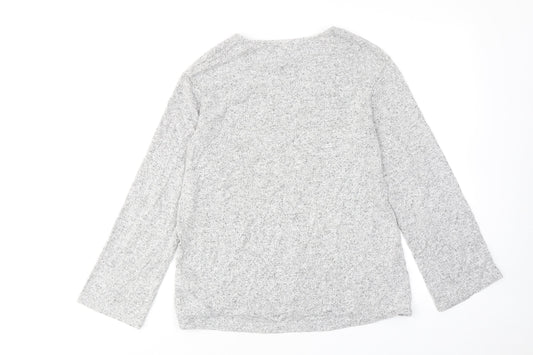 Womens UK Size XS H&M Grey Basic Blouse