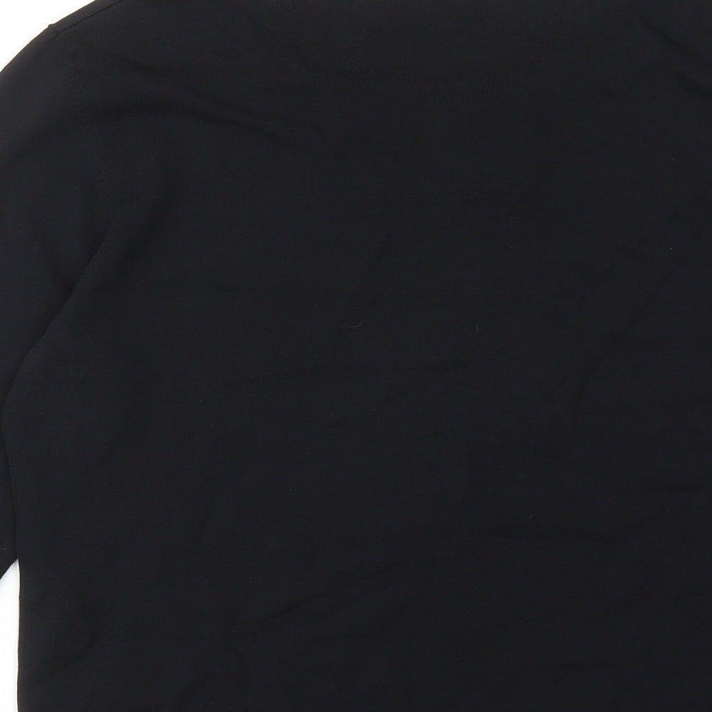 Basler Womens Black Round Neck Viscose Pullover Jumper Size 16