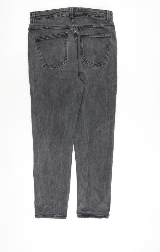 Womens UK Size 14 Denim & Co. Regular Fit Tapered Grey Jeans
