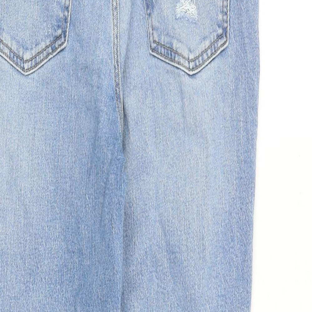 Vintage Thread Womens Blue Cotton Straight Jeans Size 24 in L28 in Regular Zip