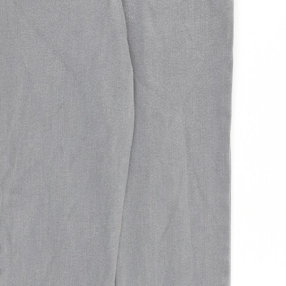 Per Una Womens Grey Cotton Straight Jeans Size 26 in L27 in Regular Zip