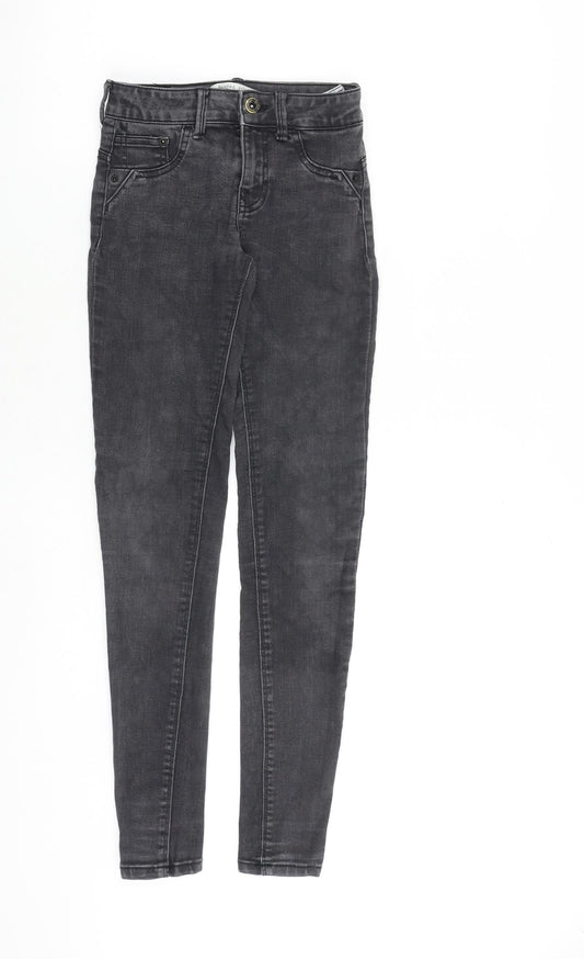 Womens UK Size 6 Bershka Regular Fit Skinny Grey Jeans