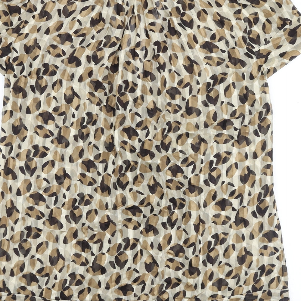 Womens UK Size S BCBGMAXAZRIA Brown Basic Blouse