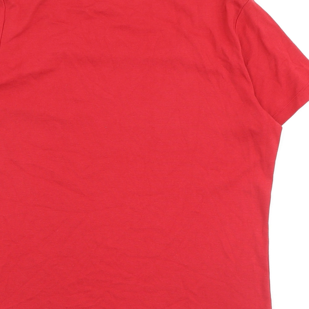 Womens UK Size M Bonmarché Red Basic T-Shirt