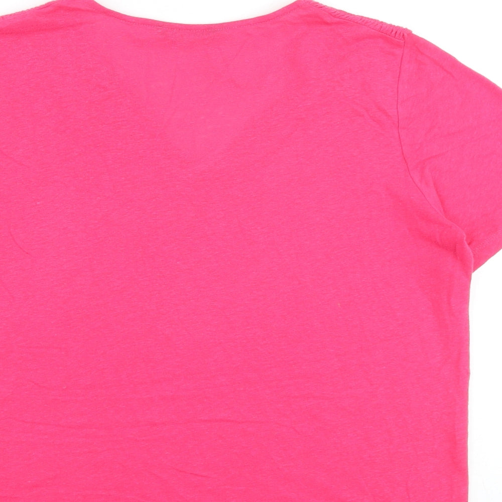 Womens UK Size 6 Marks and Spencer Pink Basic T-Shirt