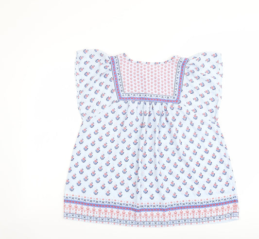Womens UK Size XS Gap Blue Basic Blouse
