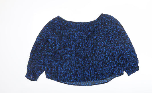 Womens UK Size S Gap Blue Basic Blouse