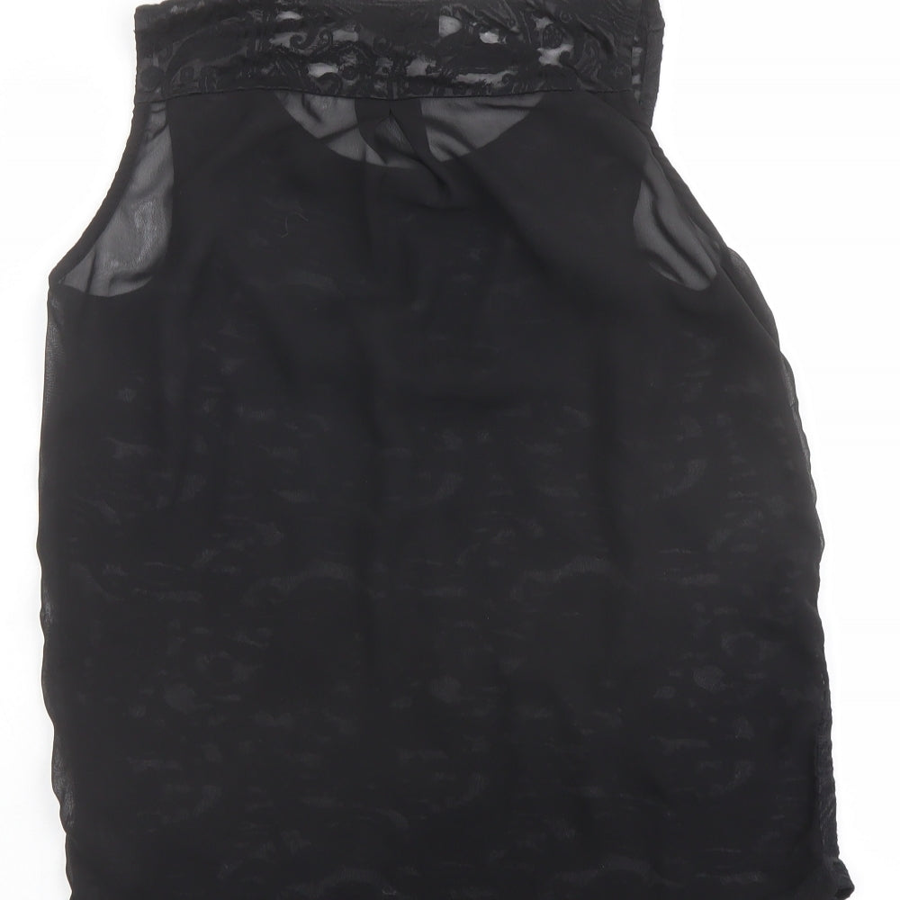 Womens UK Size 8 NEXT Black Basic Tank