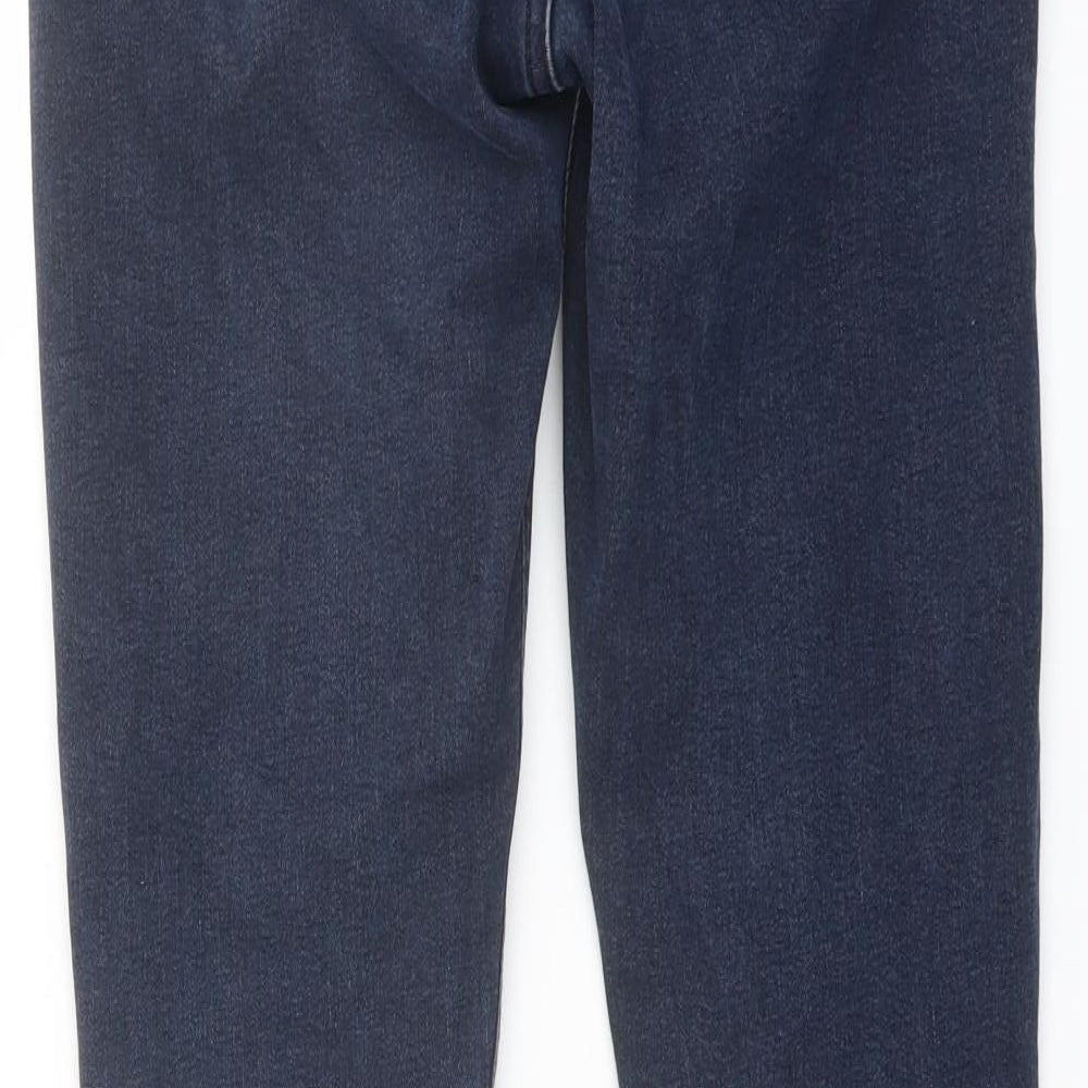 Topshop Womens Blue Cotton Skinny Jeans Size 28 in L25 in Regular Button