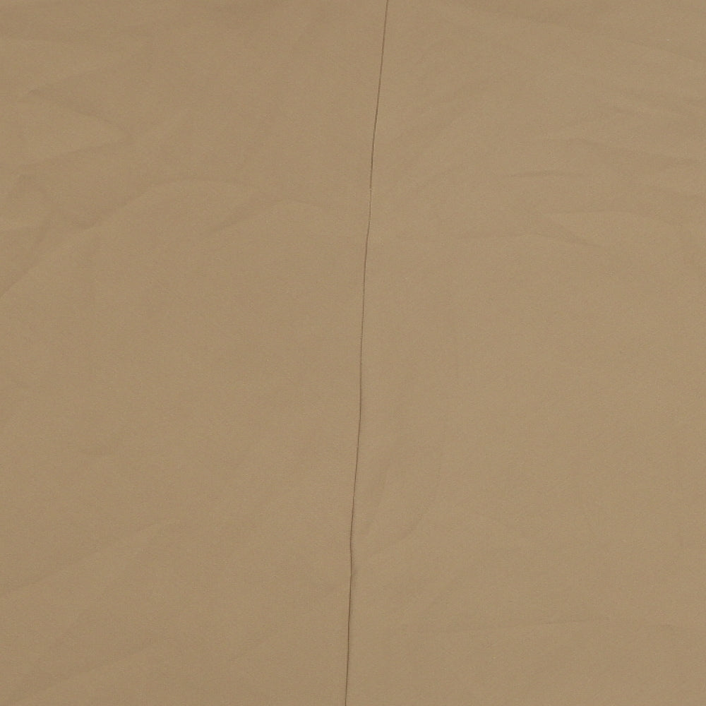 Marks and Spencer Womens Brown Polyester Swing Skirt Size 24 Zip