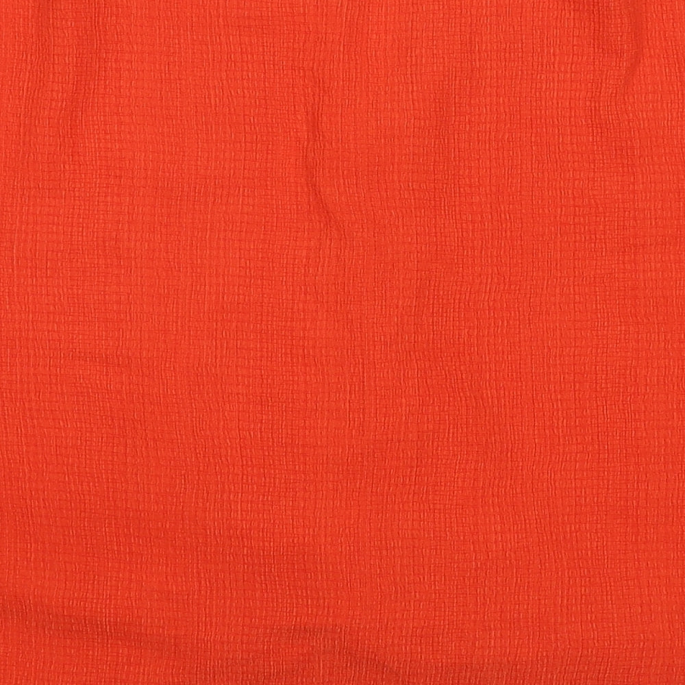 Womens UK Size L Zara Orange Basic Blouse