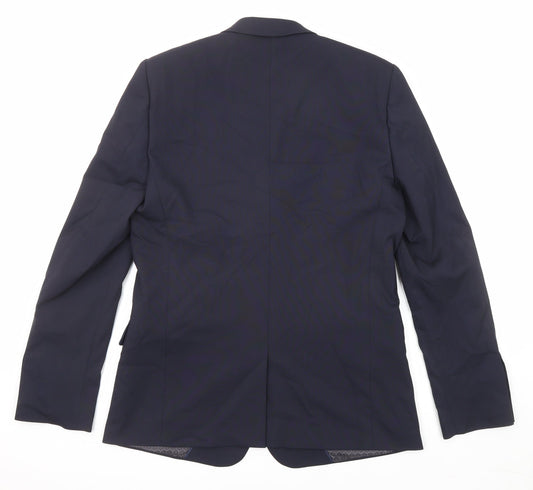 ASOS Mens Blue Polyester Jacket Suit Jacket Size 40 Regular