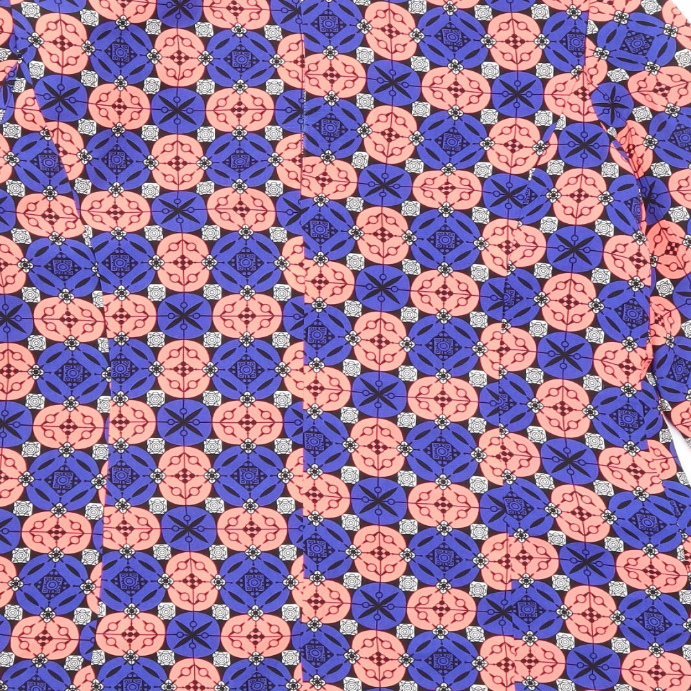 Ribbon Womens Multicoloured Geometric Jacket Blazer Size 10