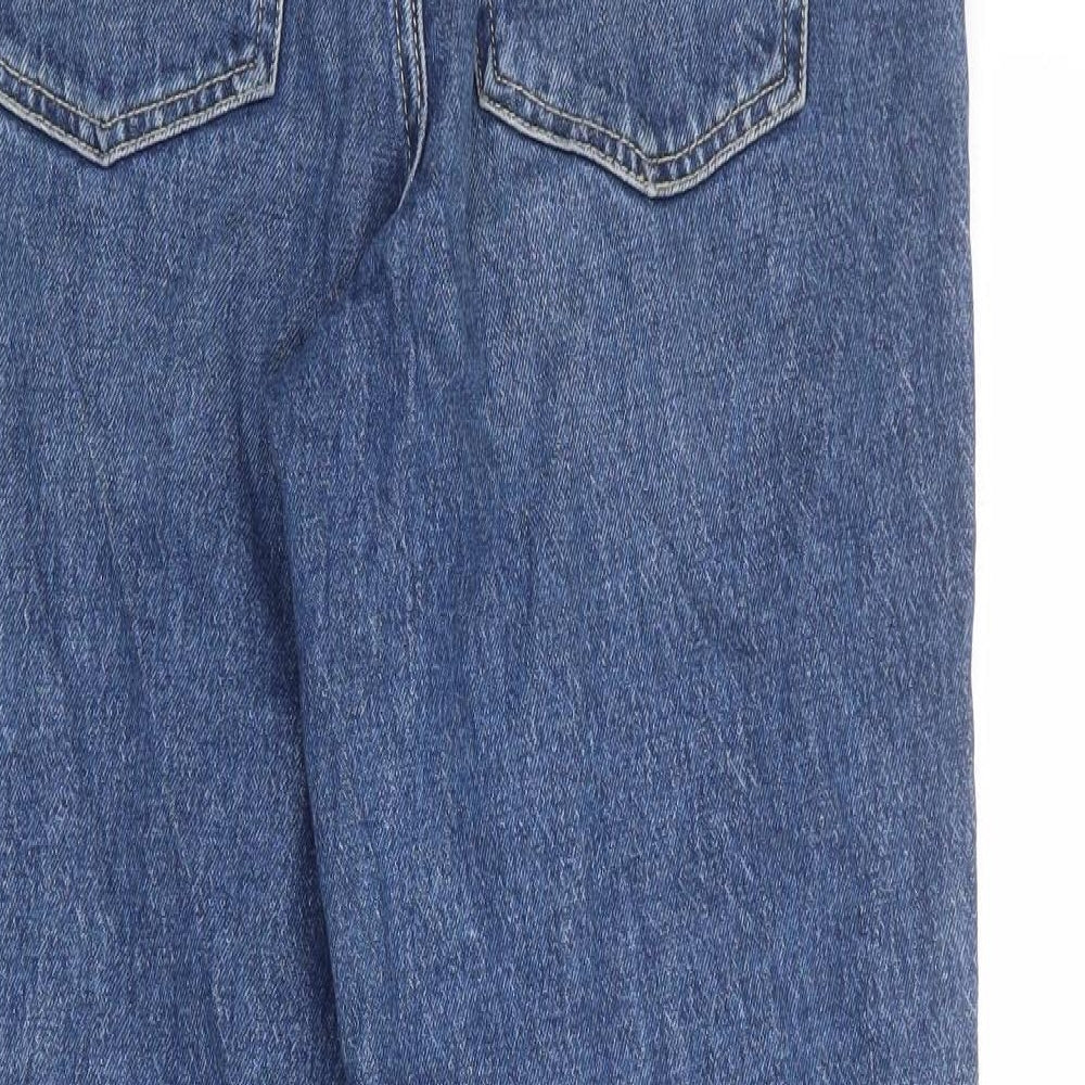 Free Assembly Womens Blue Cotton Straight Jeans Size 8 L28 in Regular Zip