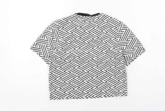 Womens UK Size 4 Topshop White Basic T-Shirt