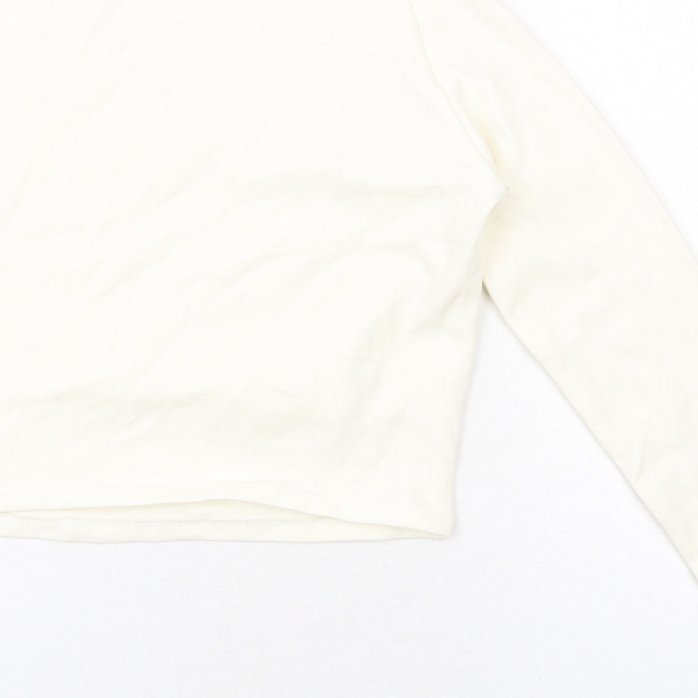 Womens UK Size L Zara Ivory Basic Tank