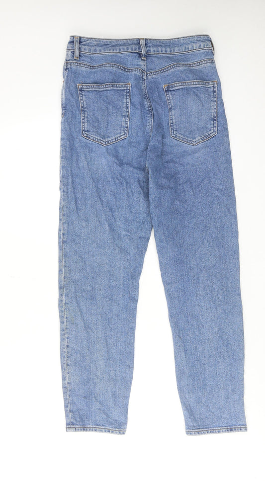 ASOS Womens Blue Cotton Tapered Jeans Size 28 in L30 in Regular Zip