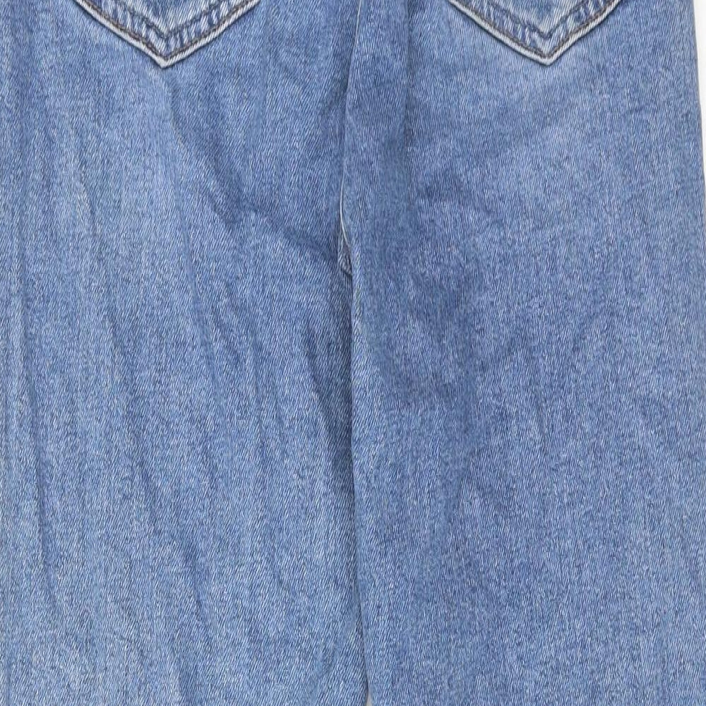 ASOS Womens Blue Cotton Tapered Jeans Size 28 in L30 in Regular Zip
