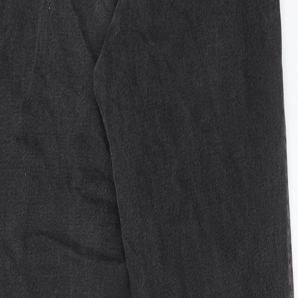 Monki Womens Black Cotton Mom Jeans Size 28 in L28 in Regular Zip