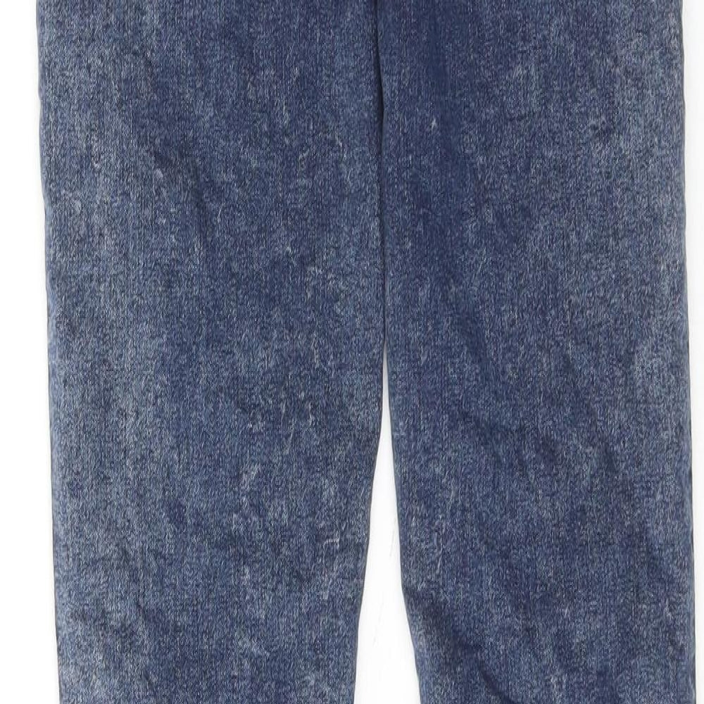 Topshop Womens Blue Cotton Skinny Jeans Size 26 in L30 in Regular Zip