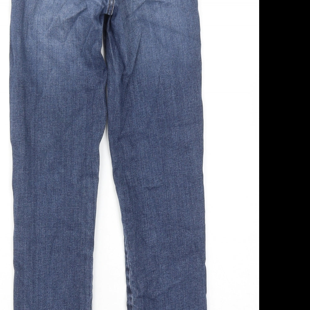 Zara Womens Blue Cotton Skinny Jeans Size 6 L25 in Regular Zip