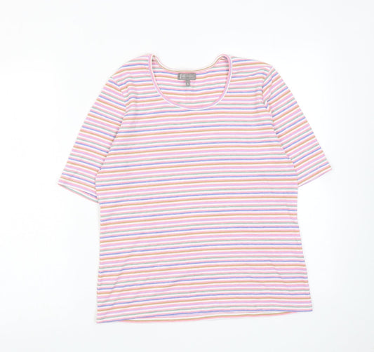 Womens UK Size S First Avenue Multicoloured Basic T-Shirt