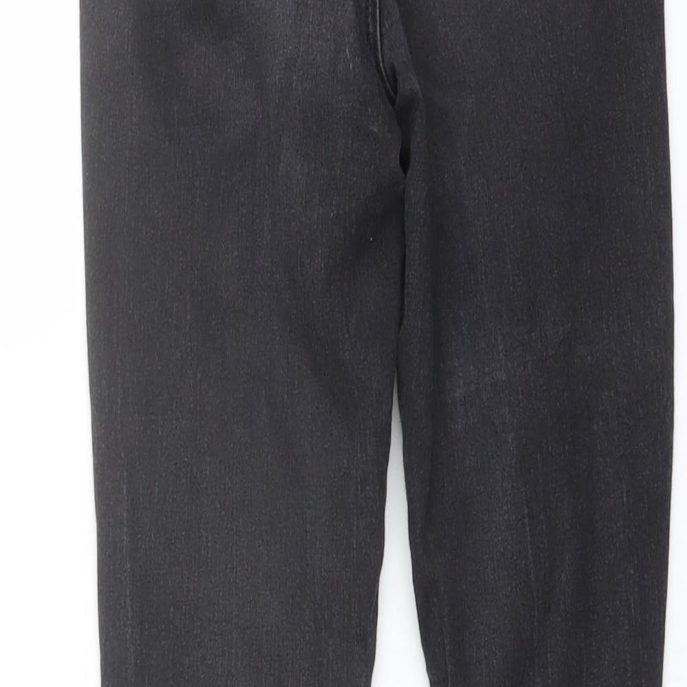 Topshop Womens Grey Cotton Skinny Jeans Size 25 in L25 in Regular Button