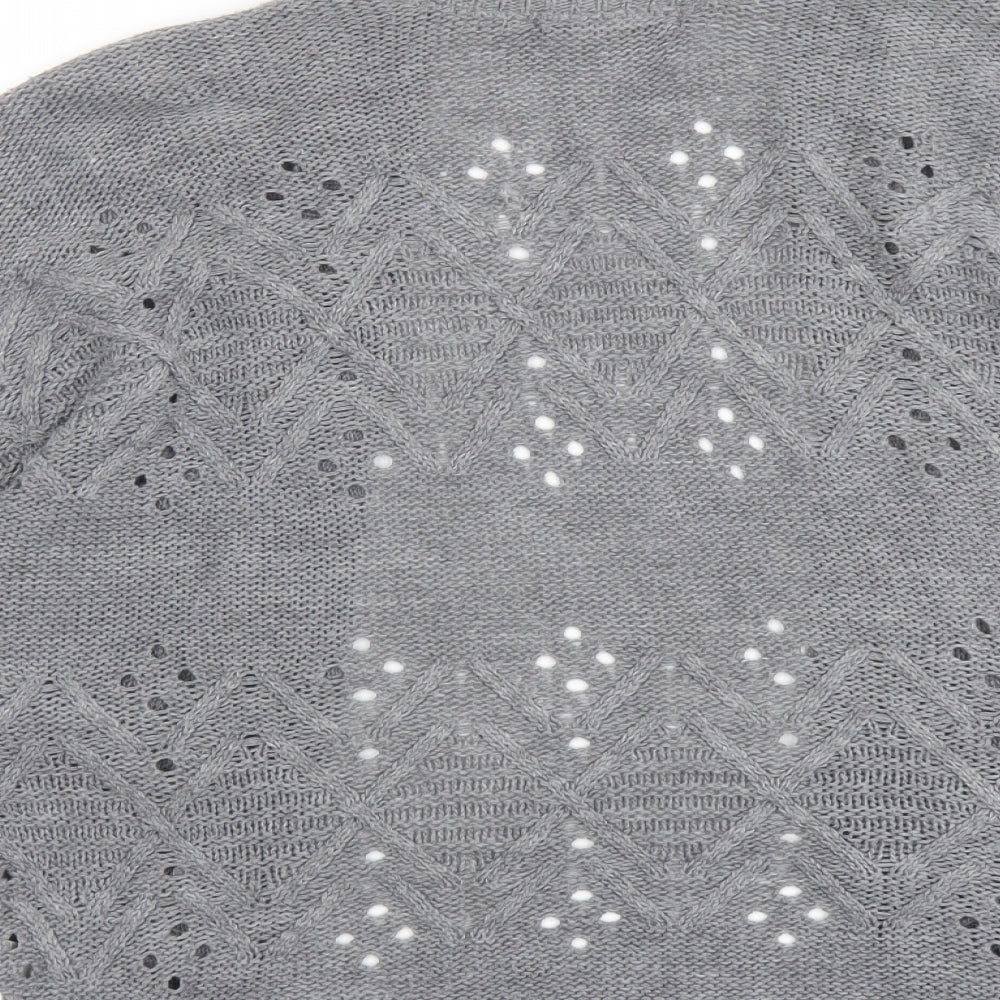 Womens UK Size XS Oasis Grey Cardigan Jumper