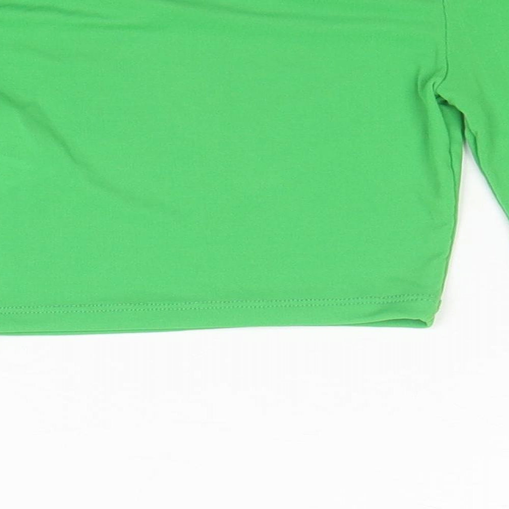 Womens UK Size S Zara Green Cropped T-Shirt