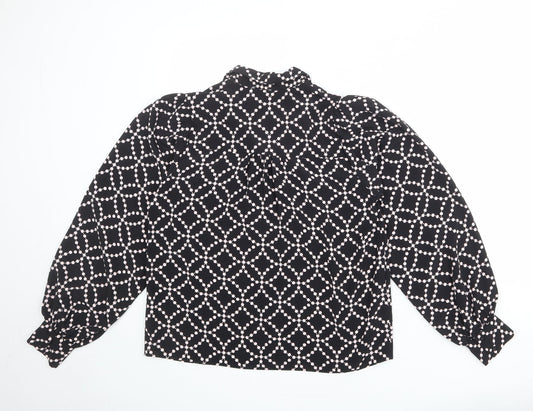 Womens UK Size 12 dusk Black Basic Blouse