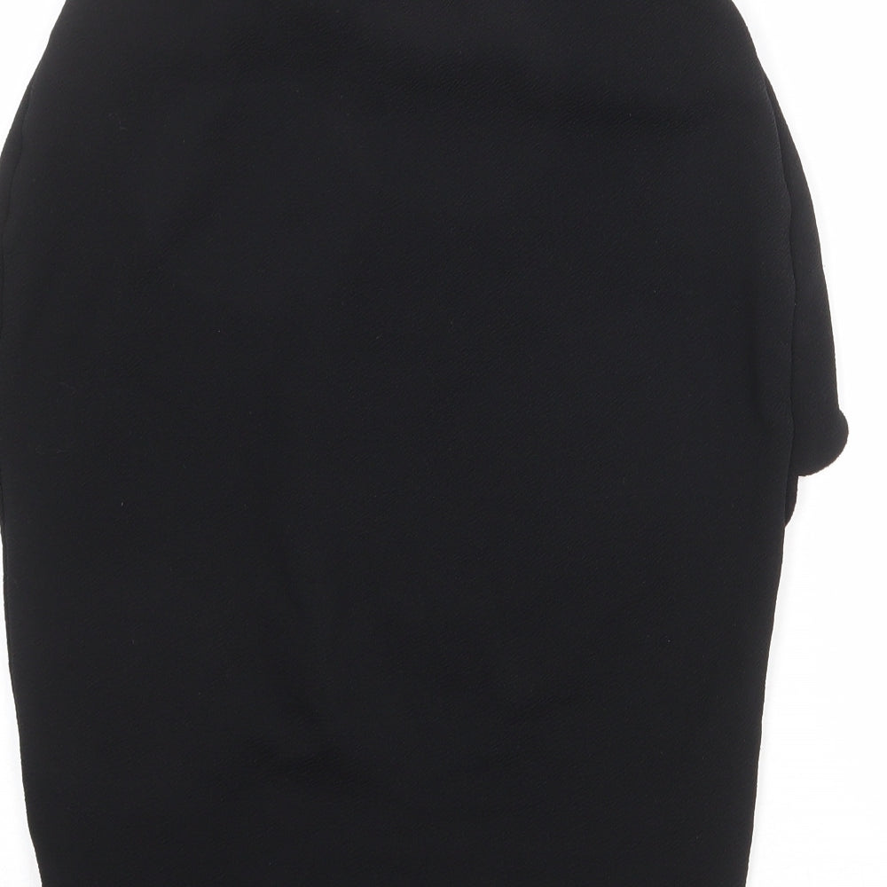 Boohoo Womens Black Polyester Straight & Pencil Skirt Size 12