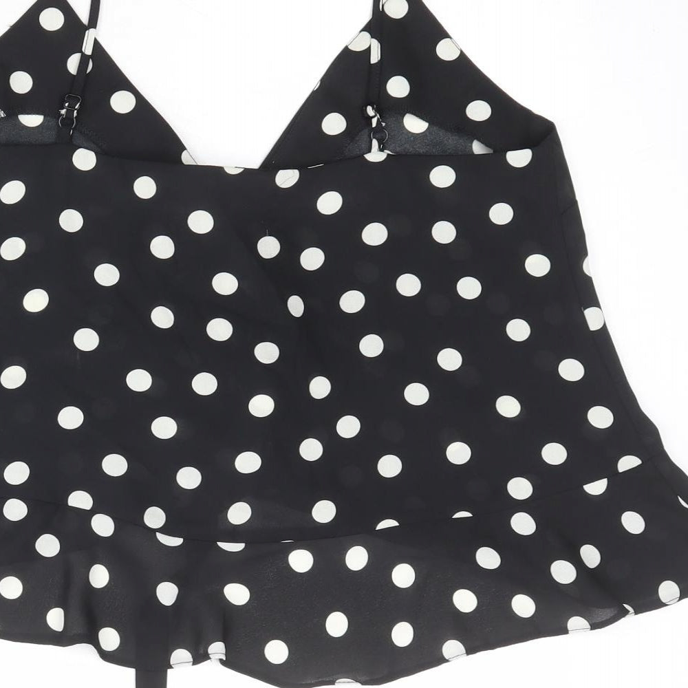 Womens UK Size 10 ASOS Black Cropped Tank