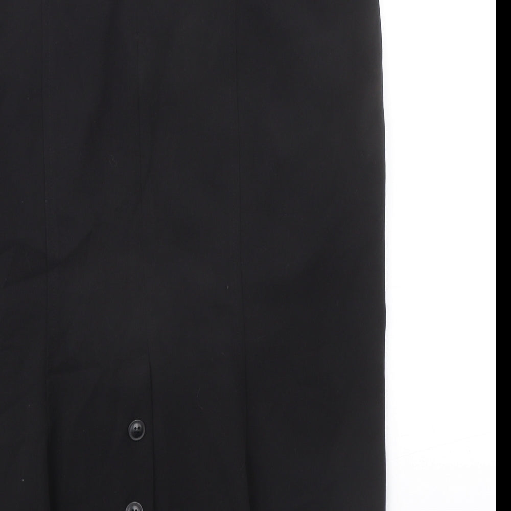 Paul Separates Womens Black Polyester Straight & Pencil Skirt Size 12 Zip
