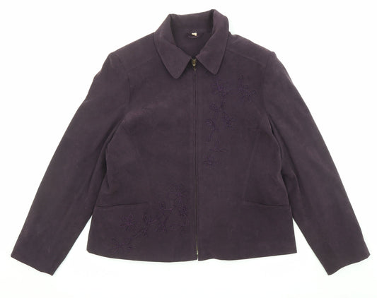 Womens UK Size 16 EWM Purple Jacket
