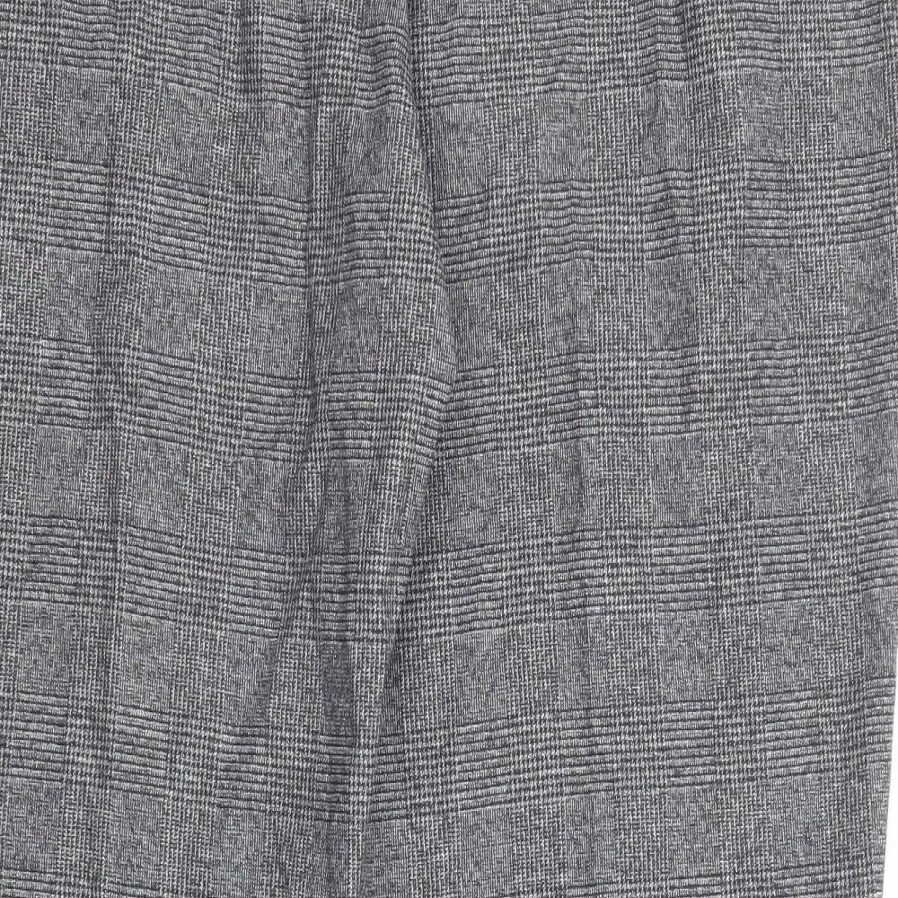 Marks and Spencer Mens Grey Polyester Dress Pants Trousers Size 44 in L28 in Regular Zip