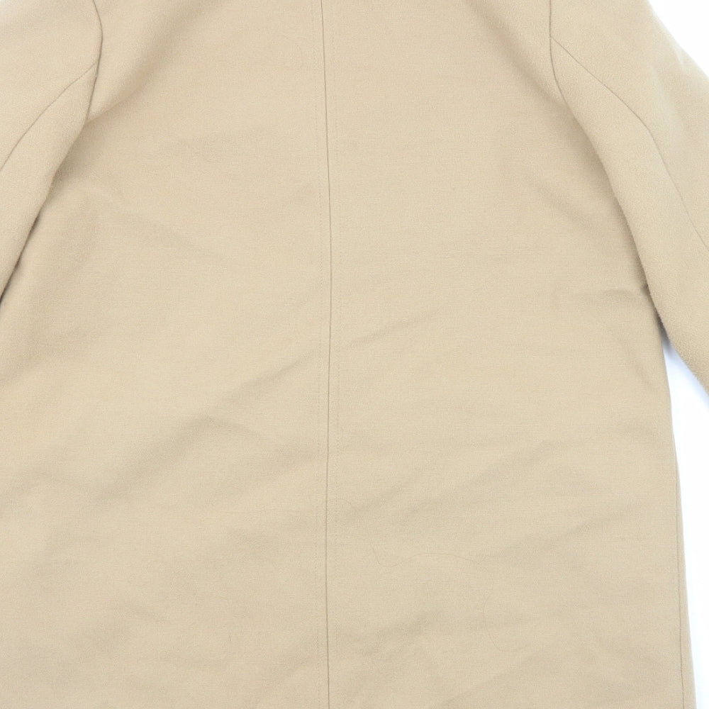 Womens UK Size 10 Topshop Beige Overcoat