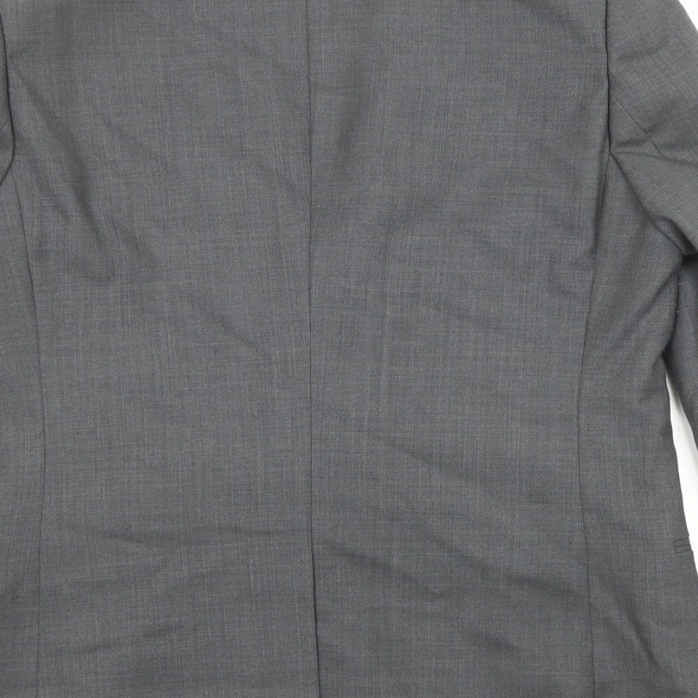 Mens UK Size 42 Topman Regular Grey Suit Tuxedo