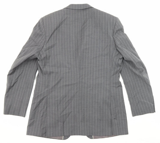 Mens UK Size 44 City Survival Regular Grey Suit Jacket