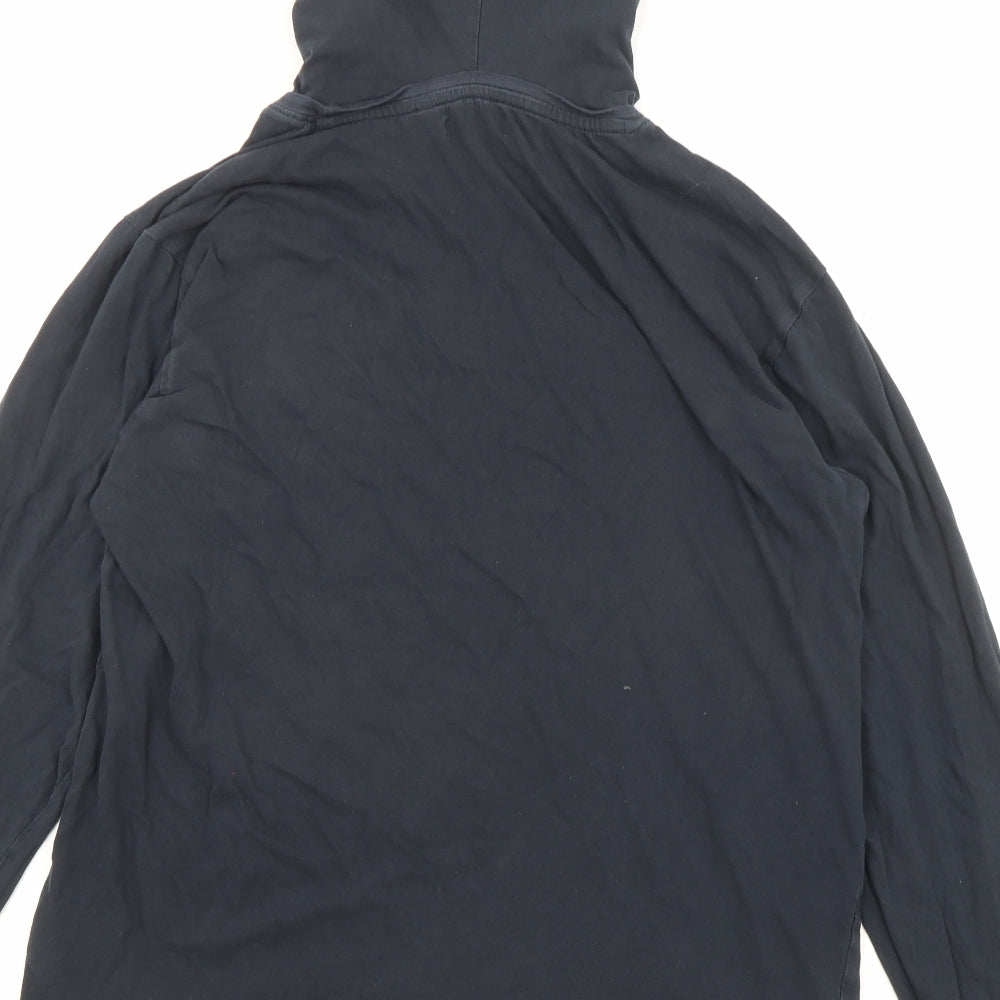 Brave Soul Womens Blue Cotton Pullover Hoodie Size L Pullover