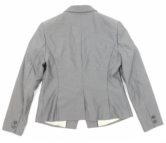 NEXT Womens Grey Polyester Jacket Suit Jacket Size 14