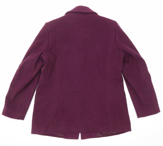 Classics Womens Purple Jacket Size 12 Button