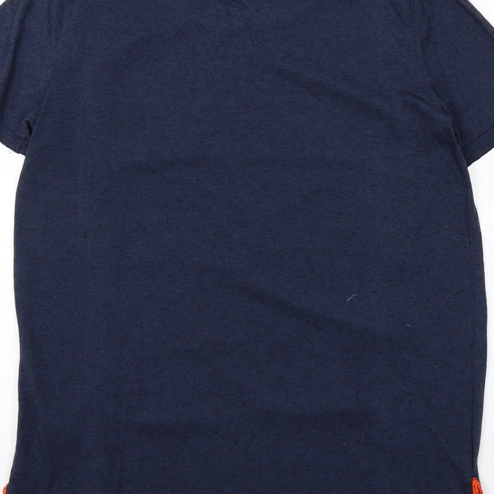 NEXT Womens Blue Geometric Polyester T-Shirt Dress Size 12 Round Neck Pullover