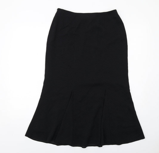 Alex & Co Womens Black Acetate Maxi Skirt Size 12 Zip