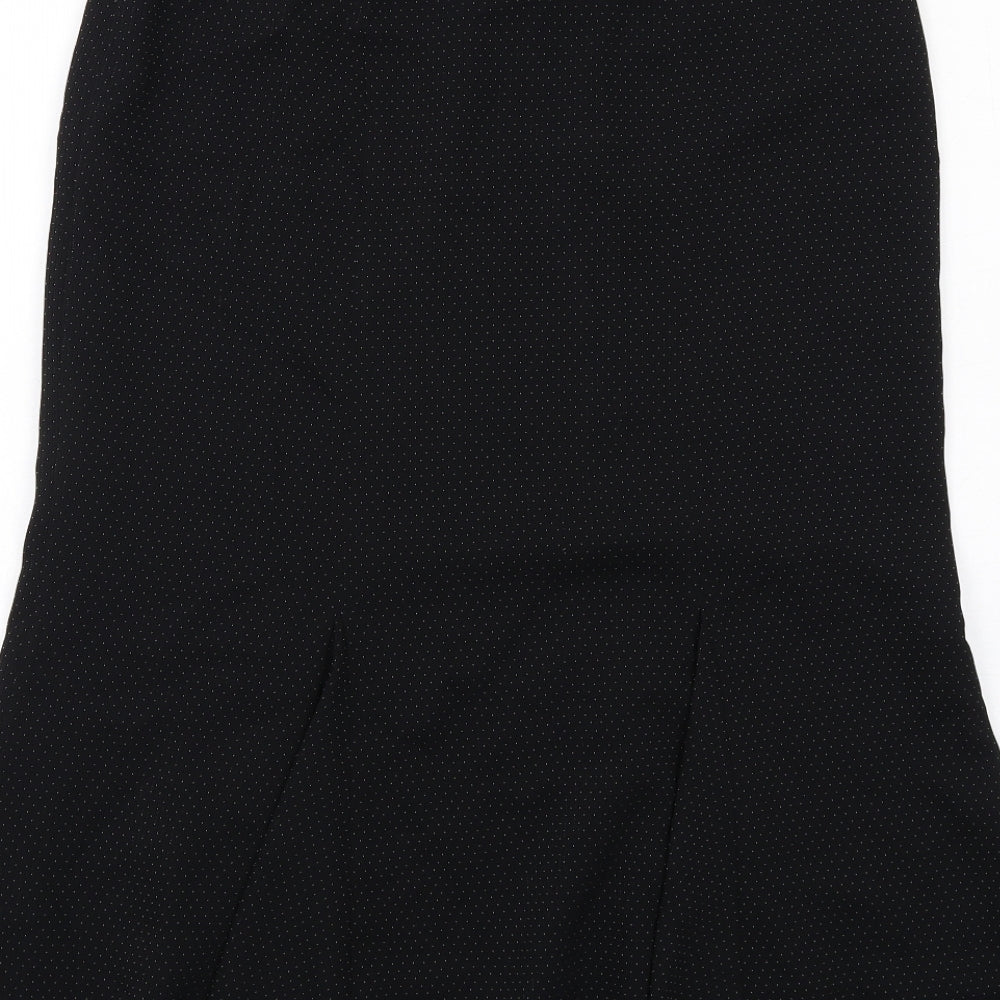 Alex & Co Womens Black Acetate Maxi Skirt Size 12 Zip