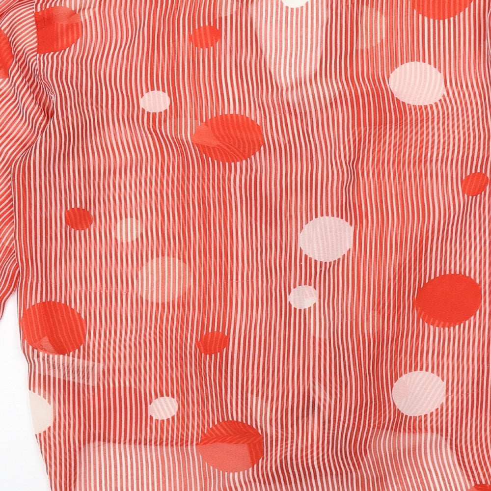 Womens UK Size 12 NEXT Red Basic Button-Up