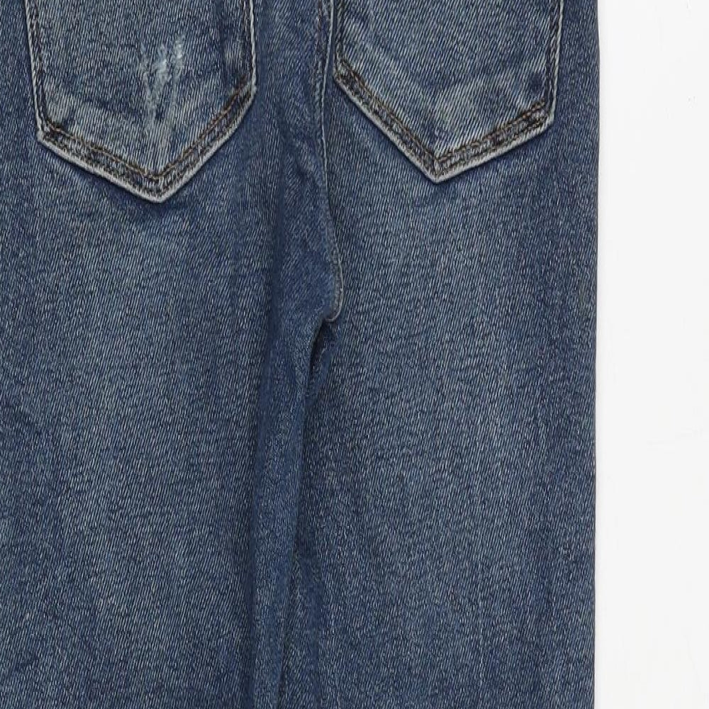 Zara Womens Blue Cotton Skinny Jeans Size 6 L26 in Regular Zip