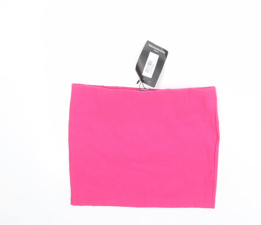 PRETTYLITTLETHING Womens Pink Polyester Mini Skirt Size 8