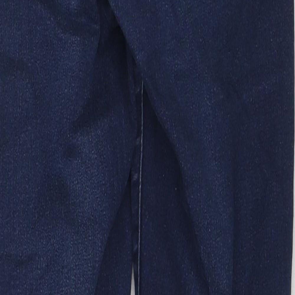 Topshop Womens Blue Cotton Skinny Jeans Size 28 L32 in Regular Zip